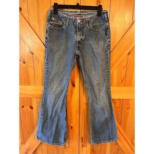 VINTAGE Silver FLARE Jeans Size 30 Blue Made in Canada (3001)